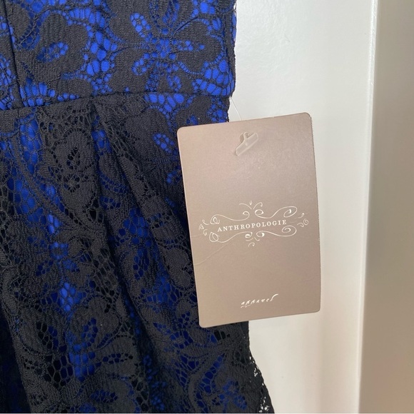 NWT Anthropologie Moulinette Soeurs Sapphire Blue Lace Cocktail Dress Women 6 - Picture 9 of 13